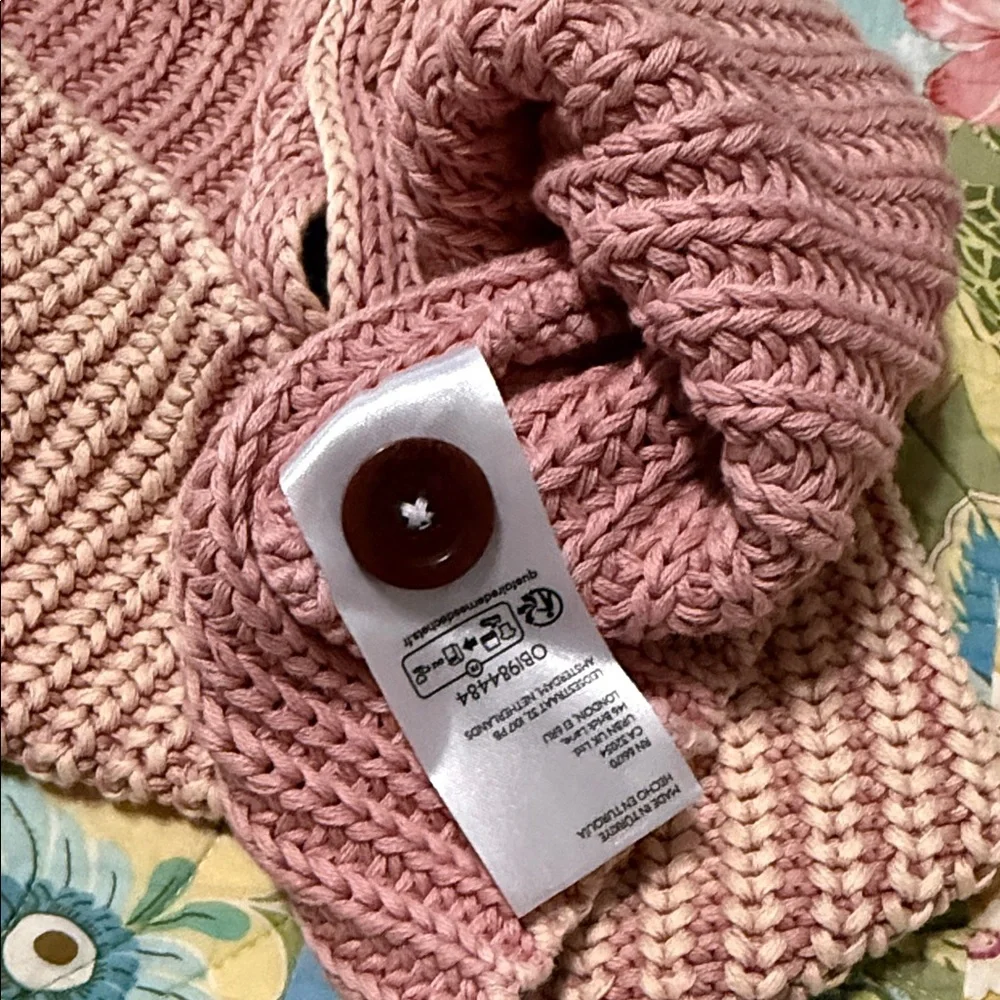 Free People Pink Knit Button-Up Sweater Vest. - Picture 4 of 5